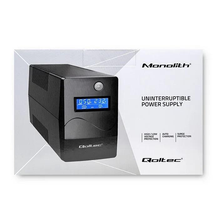 QOLTEC Zasilacz awaryjny UPS Monolith 450VA 240W LCD USB RJ45