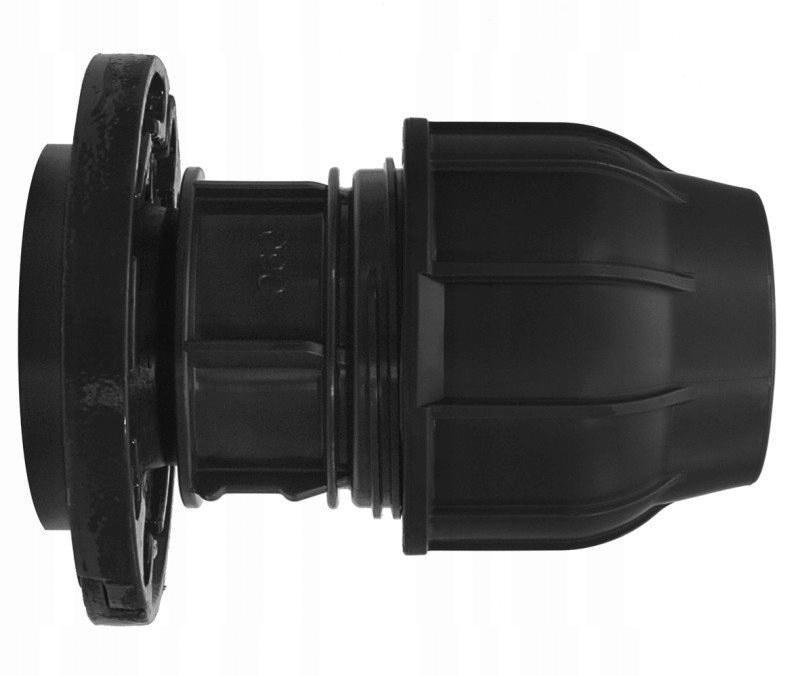 Kryza zaciskowa PP 50x2 DN50, PN10/PN16 z kołnierzem, do rur PE, kolor cza