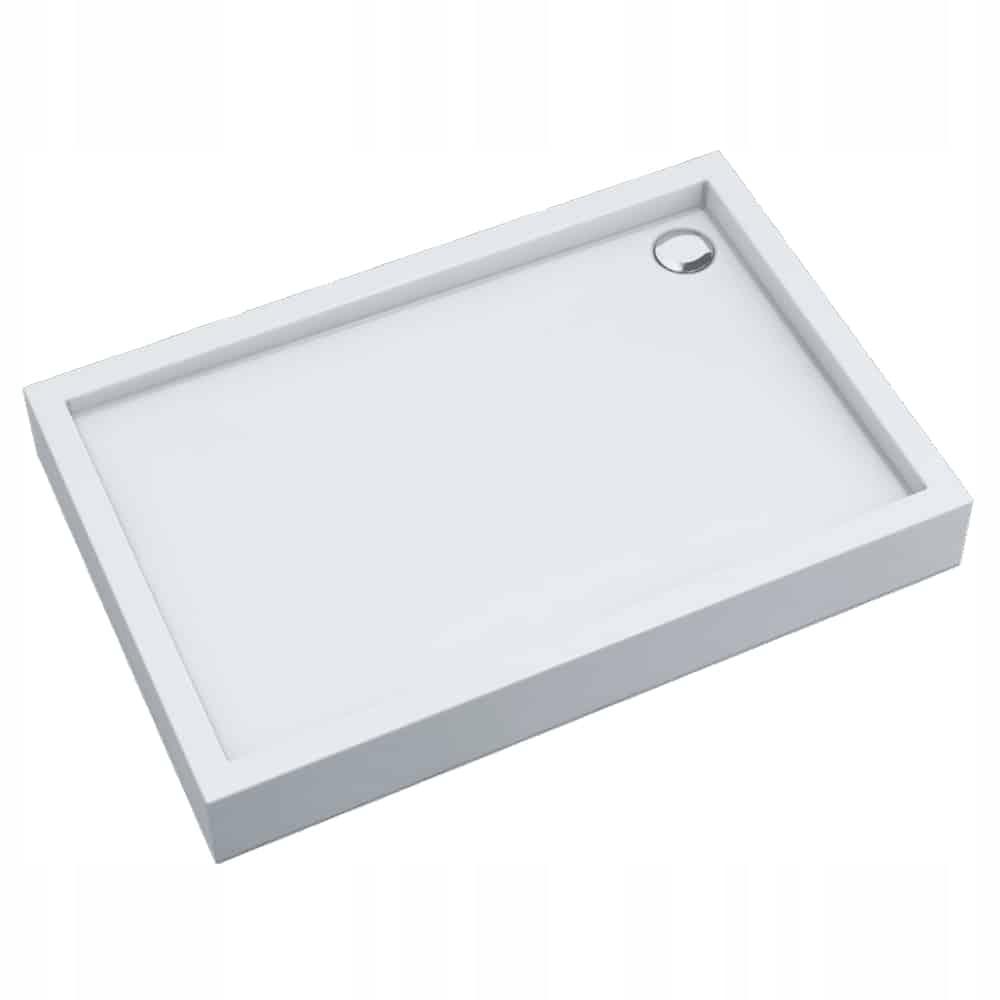 Brodzik akryl Medium z podbudową Stabilsound i panelem Smooth White 90x100