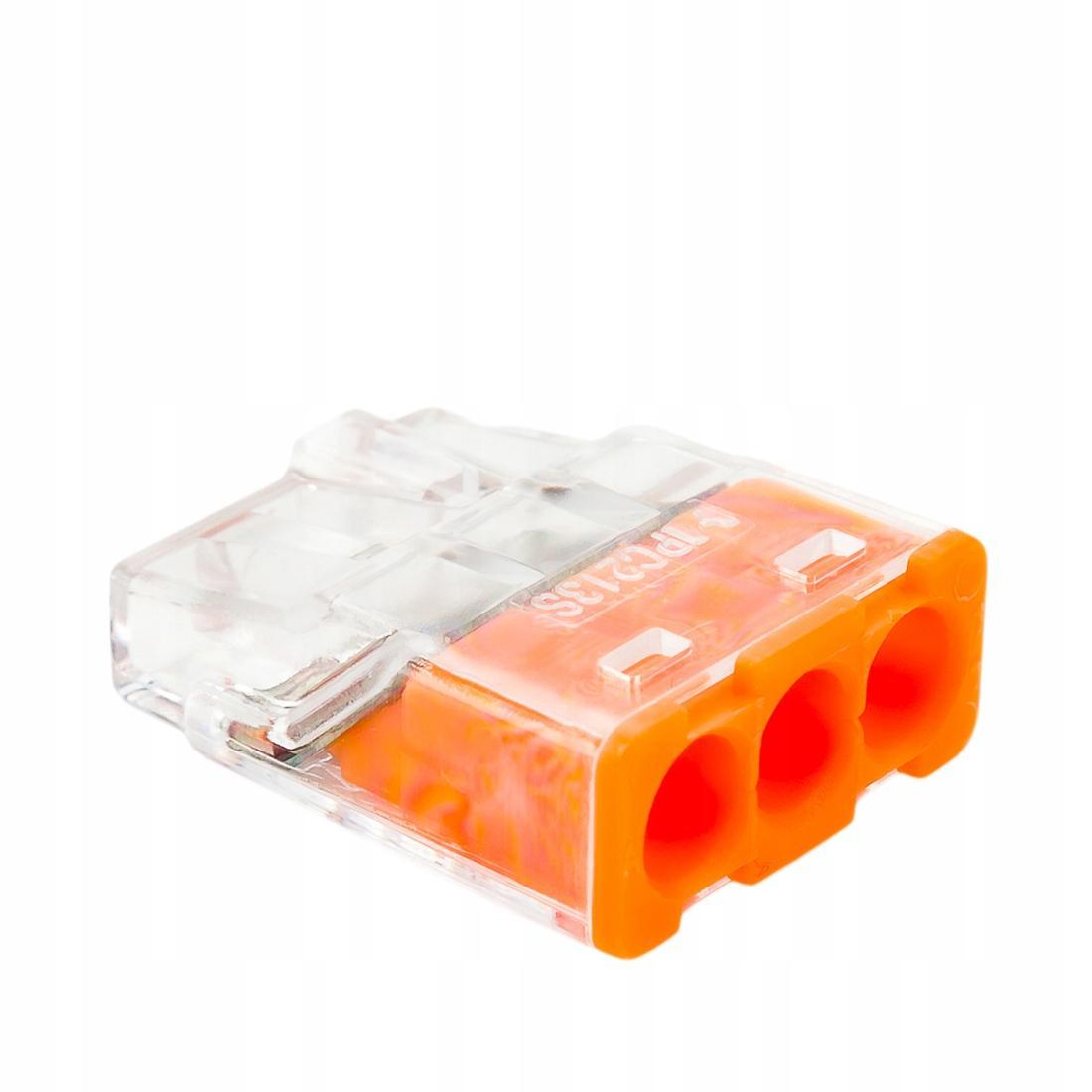 Szybkozłączka mini PC-213S do przewodu typu drut, 0,2-2,5mm2 opk=100szt