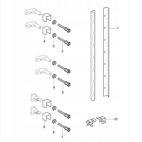 GEBERIT Wsporniki dystansowe Duofix do montażu narożnego