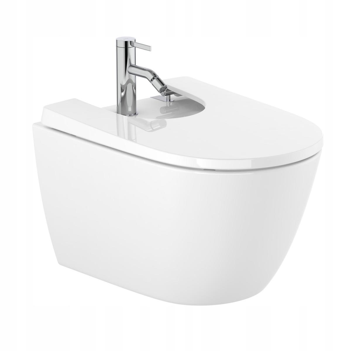 Bidet wiszący ONA Zaokrąg. 53x36cm, z/otw. Biały ROCA[18]