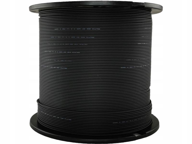 A-LAN Kabel światłowodowy FTTH płaski SM 2J 9/125 LSOH biały - ALANTEC