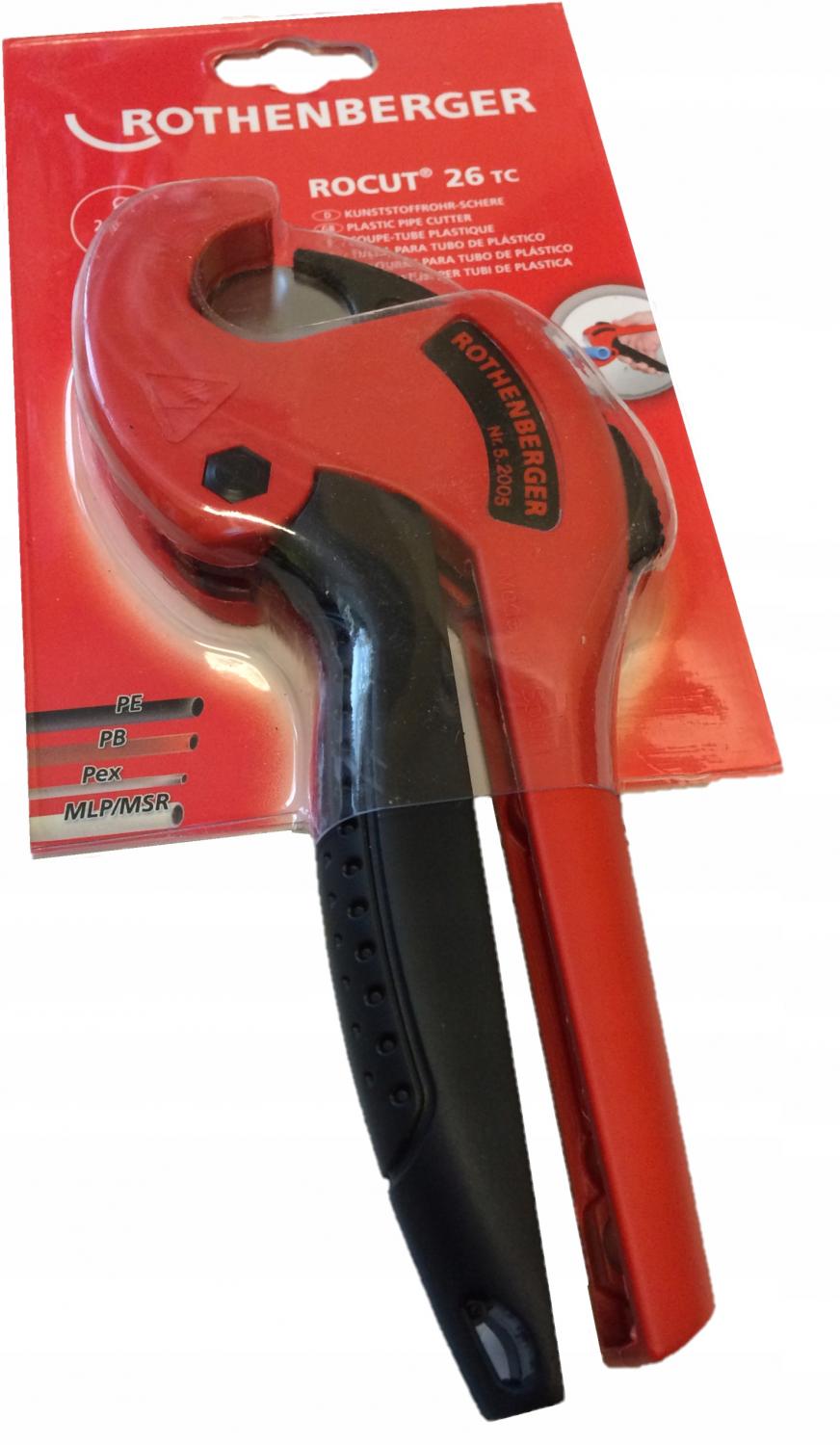 Nożyce do cięcia rur z tworzyw sztucznych 0-26 mm ROTHENBERG ROCUT TC 26