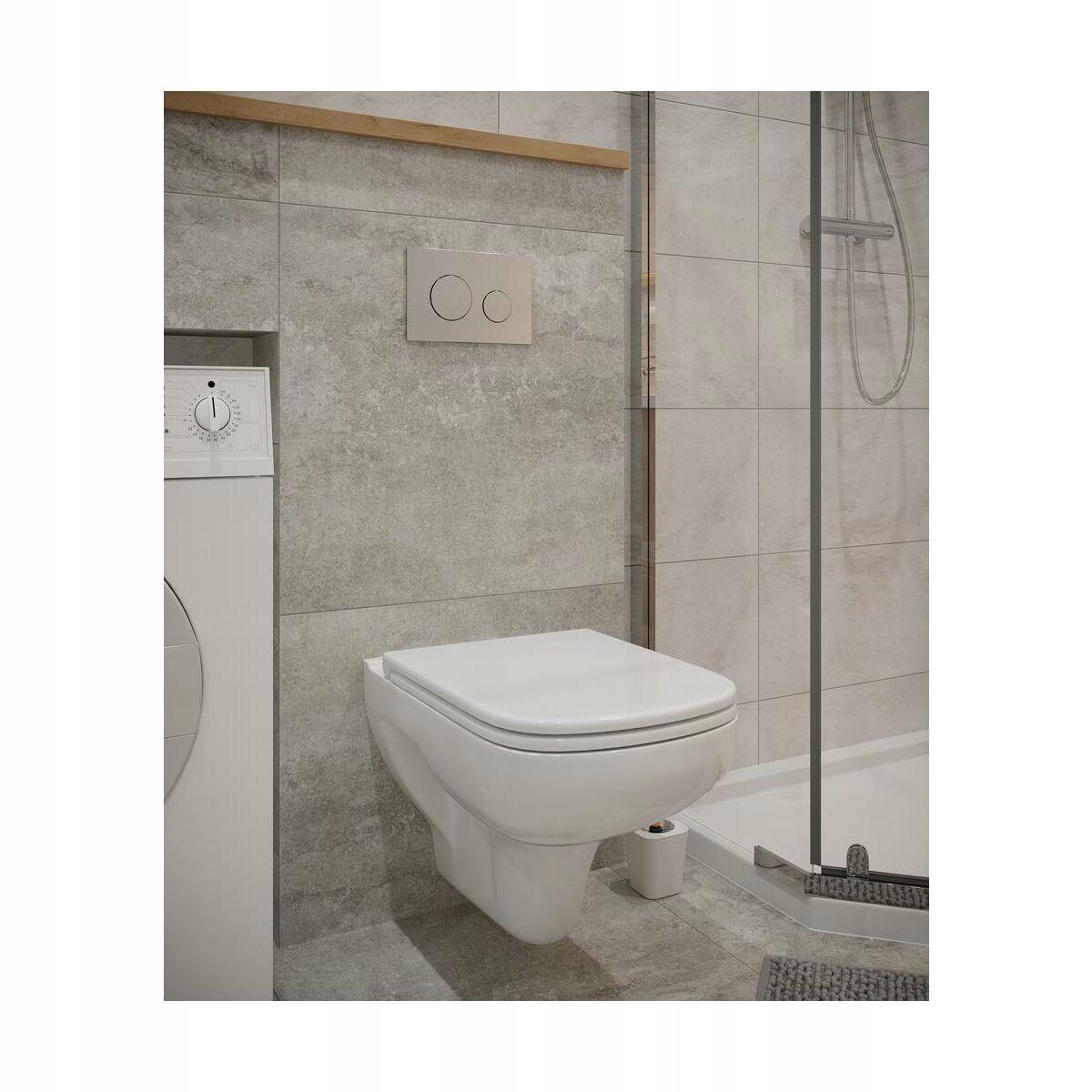Zestaw 652 Miska zawieszana bezkołnierzowa Colour New CleanOn, deska duropl