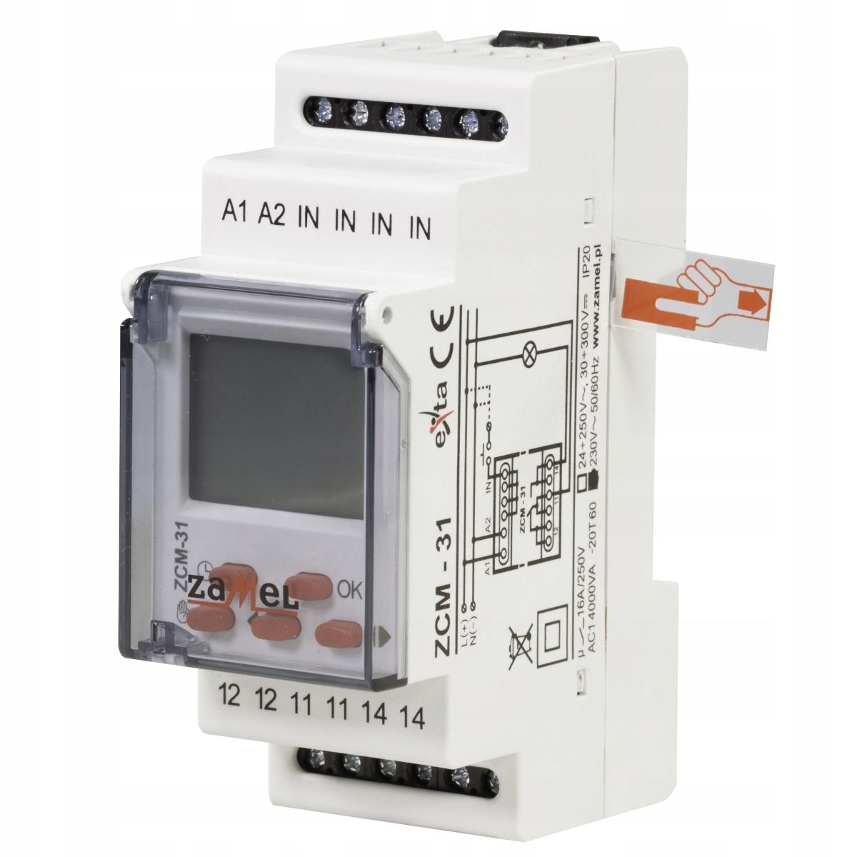 ZAMEL Programator czasowy 1-kanałowy, astronomiczny 230V AC ZCM-31