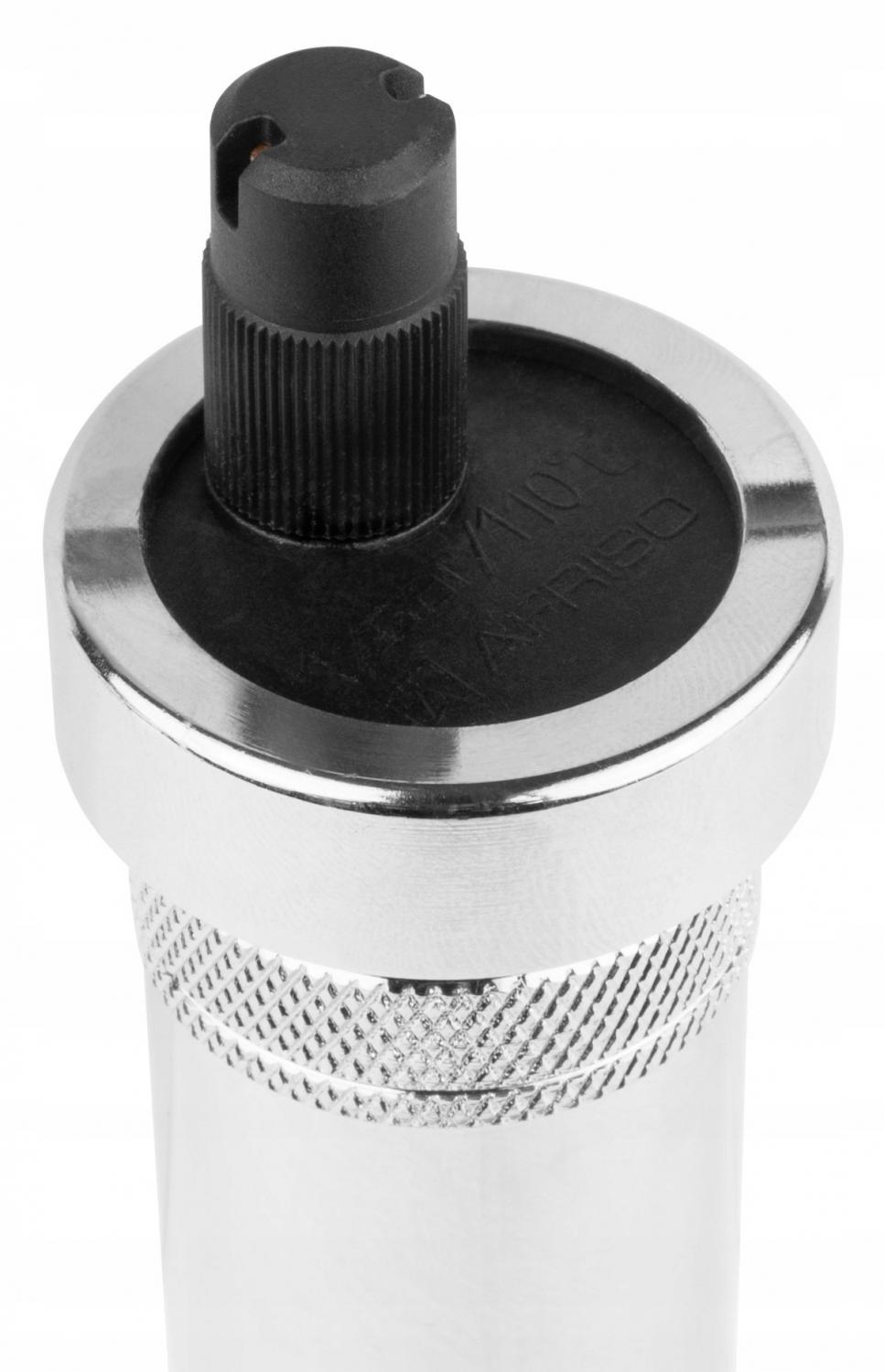 Odpowietrznik automatyczny pionowy, z zaworem stopowym 1/2 GZ, niklowany