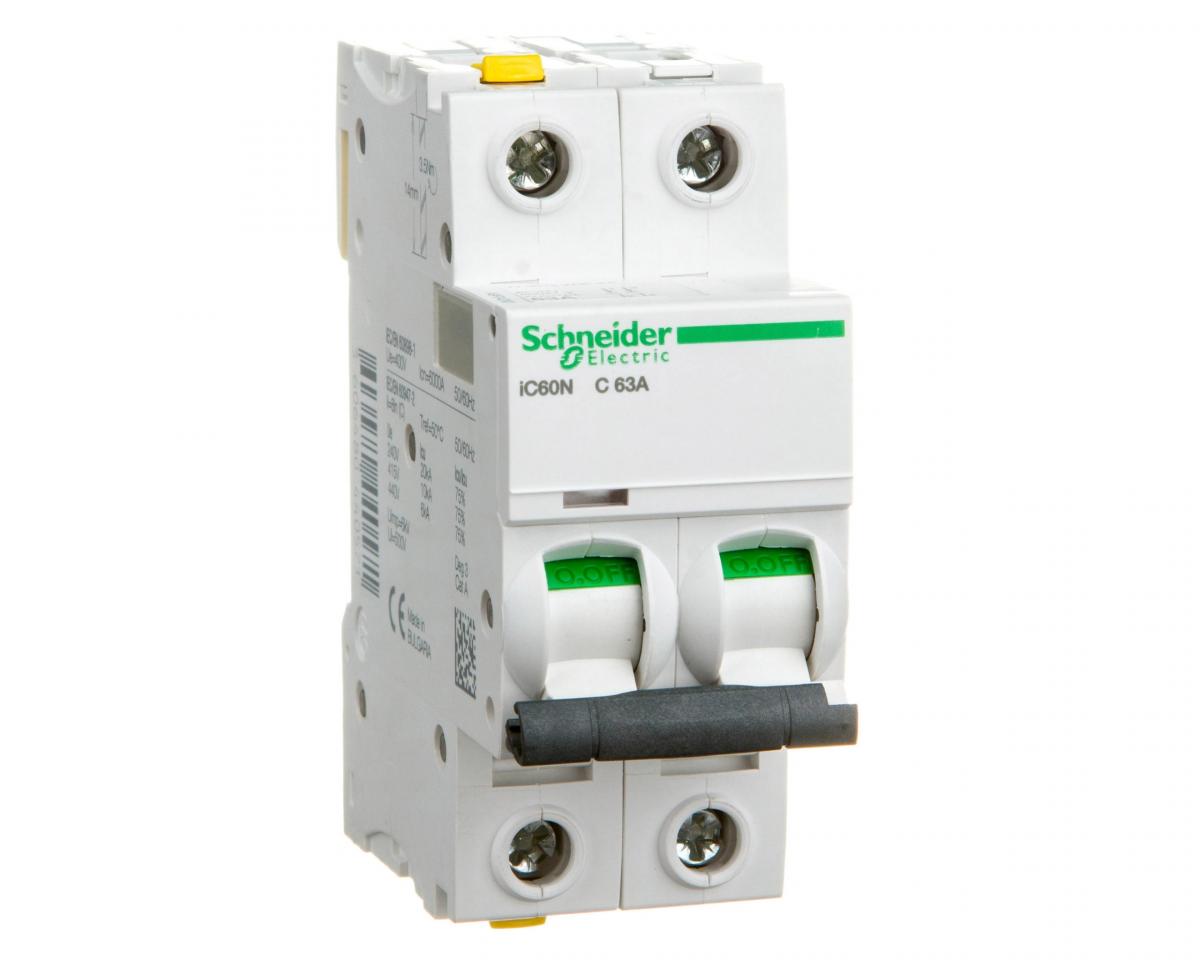 SCHNEIDER ELECTRIC Wyłącznik nadprądowy iC60N-C63-2 C 63A 2-biegunowy