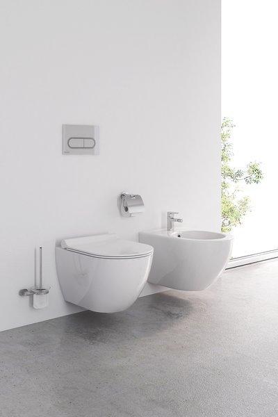 RAVAK Miska wisząca WC UNI chrome RimOff biała