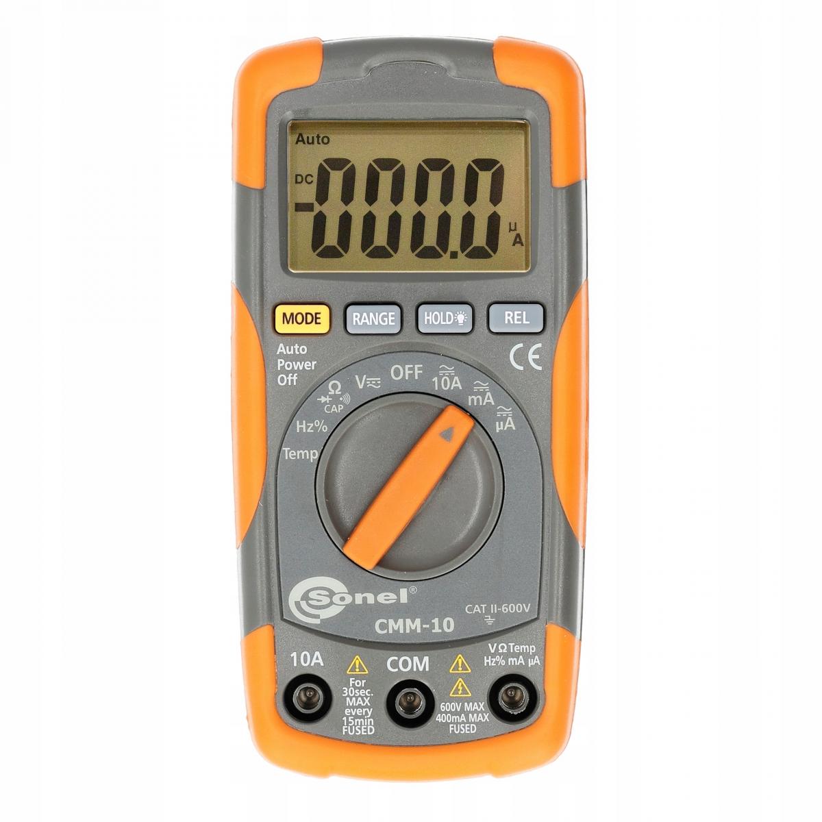 SONEL CMM-10 Multimetrz deklaracją sprawdzenia