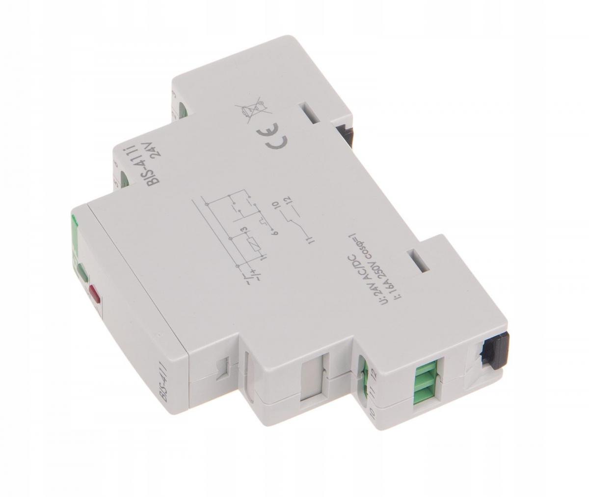Przekaźnik bistabilny, na szynę DIN, z przekaźnikiem inrush 160A/20ms 24V B