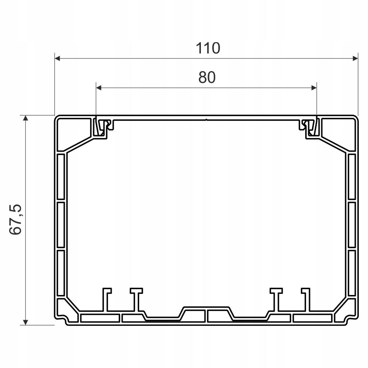 KOPOS Kanał PK 110X65 D HF HD (2/6 m). Materiał bezhalogenowy.