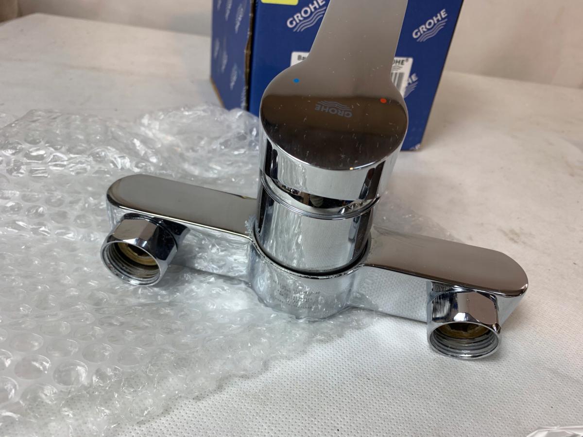 Bateria wannowa ścienna GROHE BauLoop 1-uchwytowa 2-otworowa chrom