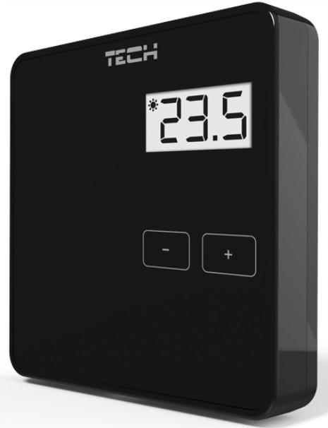 Regulator pokojowy dwustanowy przewodowy TECH ST-294 v1 czarny