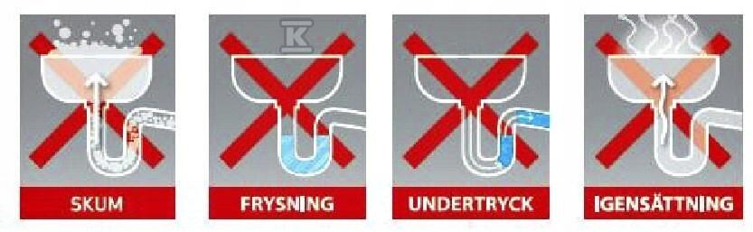 Syfon suchy bezwonny samouszczelniający HepvO PP DN32 WT32