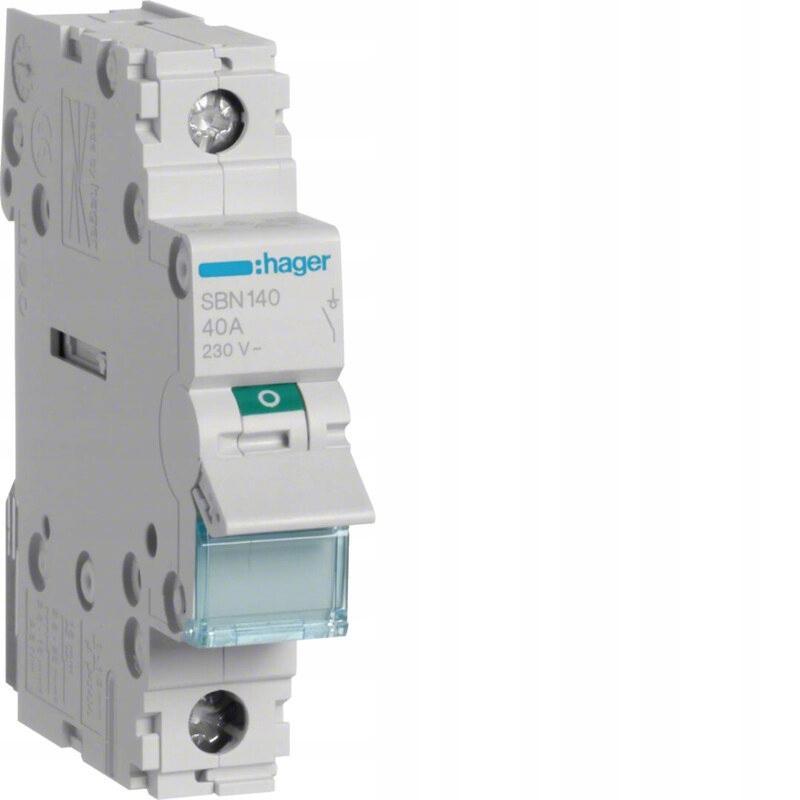 HAGER Modułowy rozłącznik izolacyjny 1P 40A 230VAC