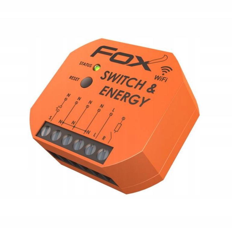 POJEDYNCZY PRZEKAŹNIK Wi-Fi 230V Z FFUNKCJĄ MONITOROWANIA PARAMETRÓW SIECI