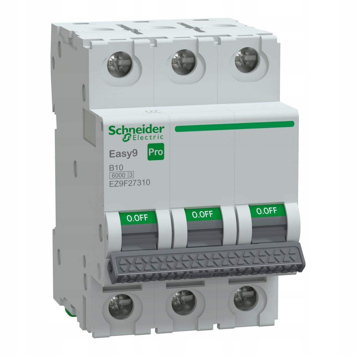 Wyłącznik nadprądowy Easy9 Pro EZ9F-B10-3 B 10A 3-biegunowy