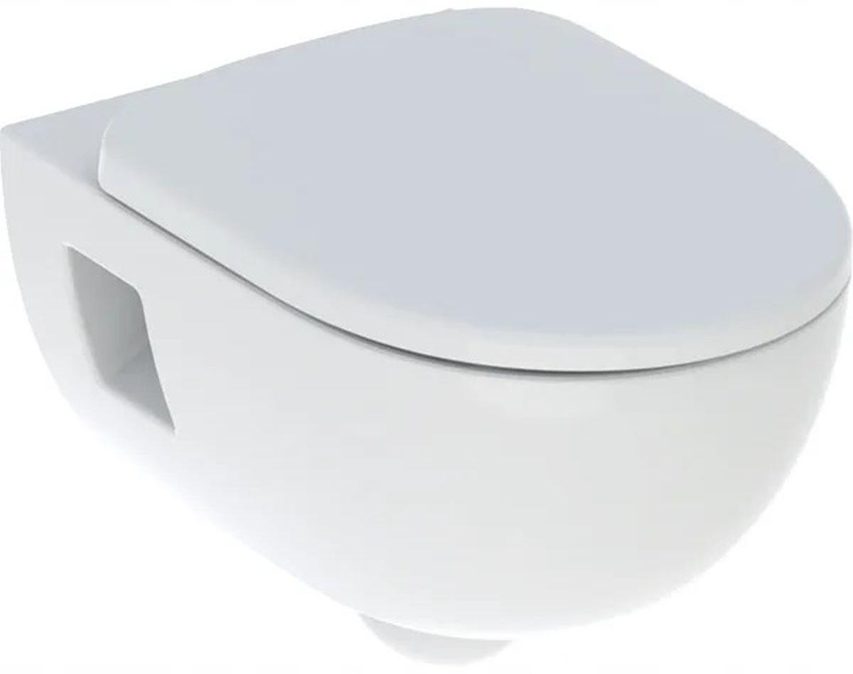 Zestaw wiszącej miski WC Selnova, lejowa, B36 cm, H38 cm, T53 cm, częściowo