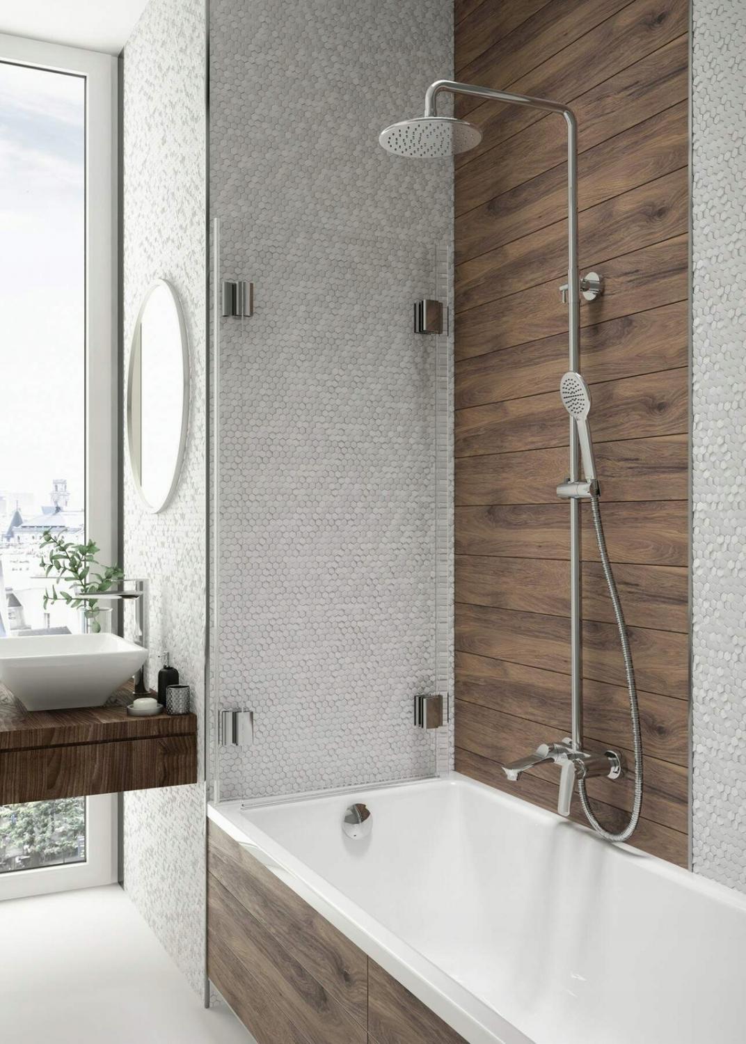 DEANTE Deszczownica z baterią wannową Coriander, chrom