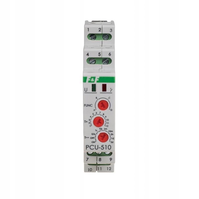 Przekaźnik czasowy PCU-510DUO, napięcie zasilania 230VAC, 24VAC/DC, 2×NO/NC