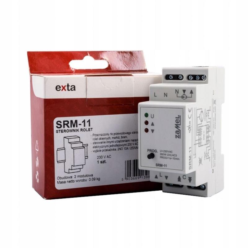 ZAMEL Sterownik rolet uniwersalny modułowy 230V AC SRM-11