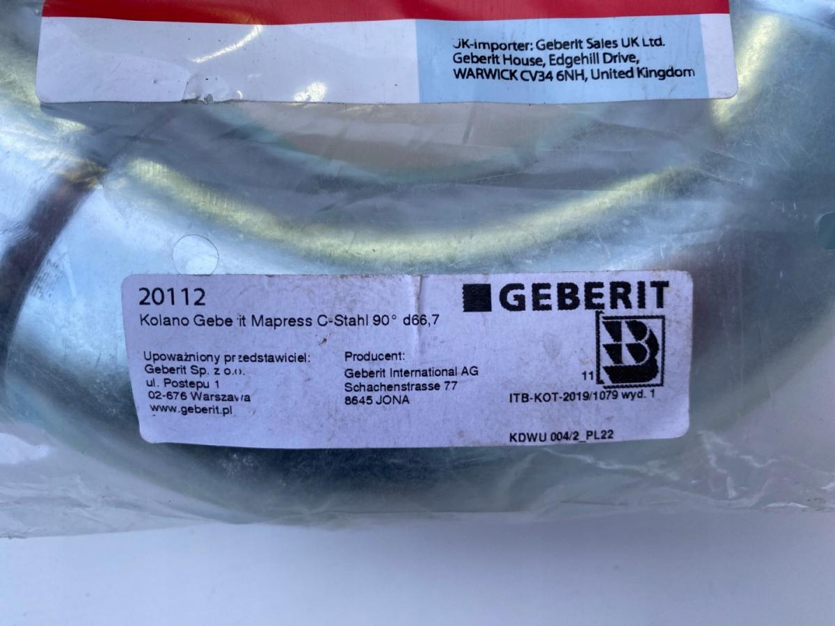 GEBERIT Kolano Geberit Mapress C-Stahl 90° d66,7