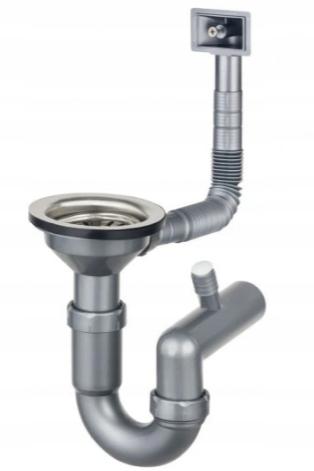 Zlewozmywak Twist dekor 1-komorowy z ociekaczem 580x445x160, 3,5 + osprzęt