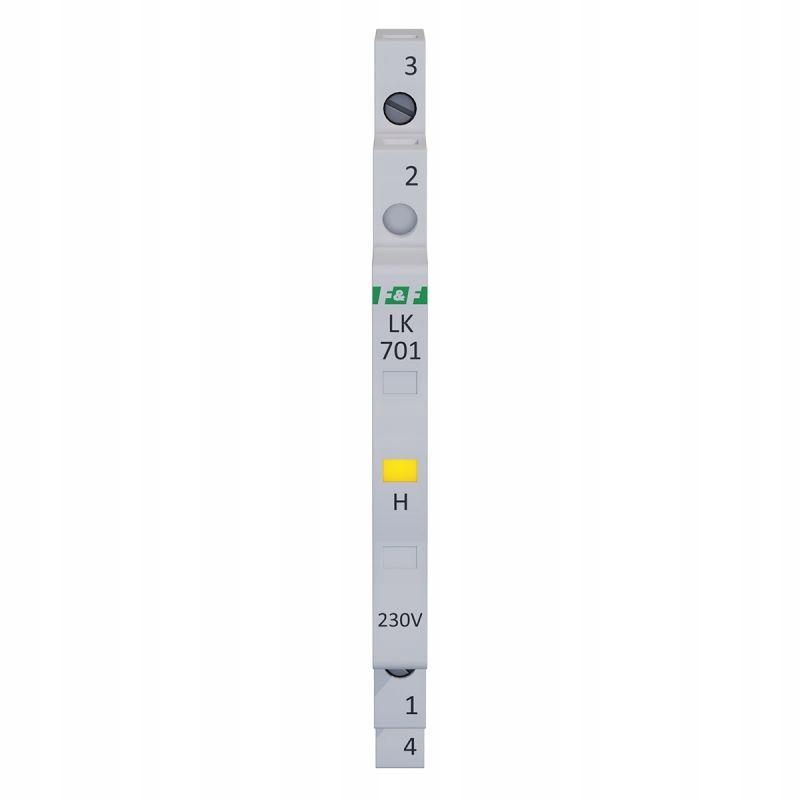 F&F Lampka kontrolna zasilania LK-701Y 1/3S 230V 1xLED żółta