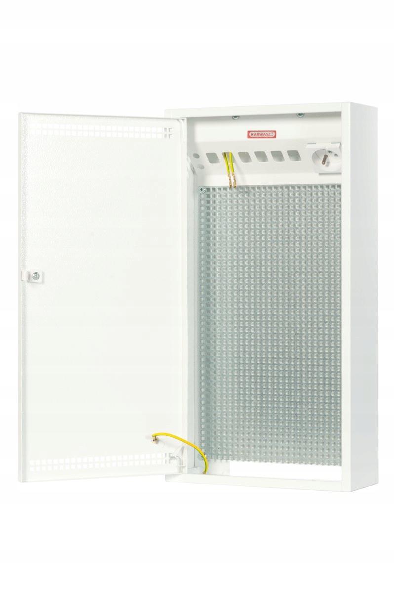 Rozdzielnica natynkowa MRN-2. Patch panel, gniazdo 250v 2P+Z, płyta montażo