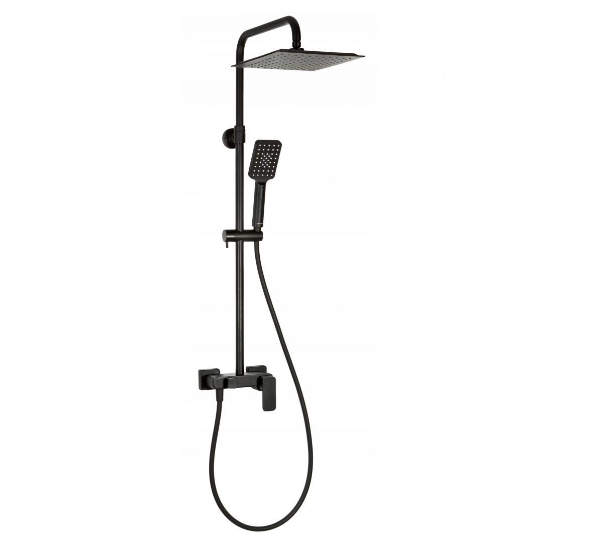 Zestaw prysznicowy Loft Black z baterią prysznicową