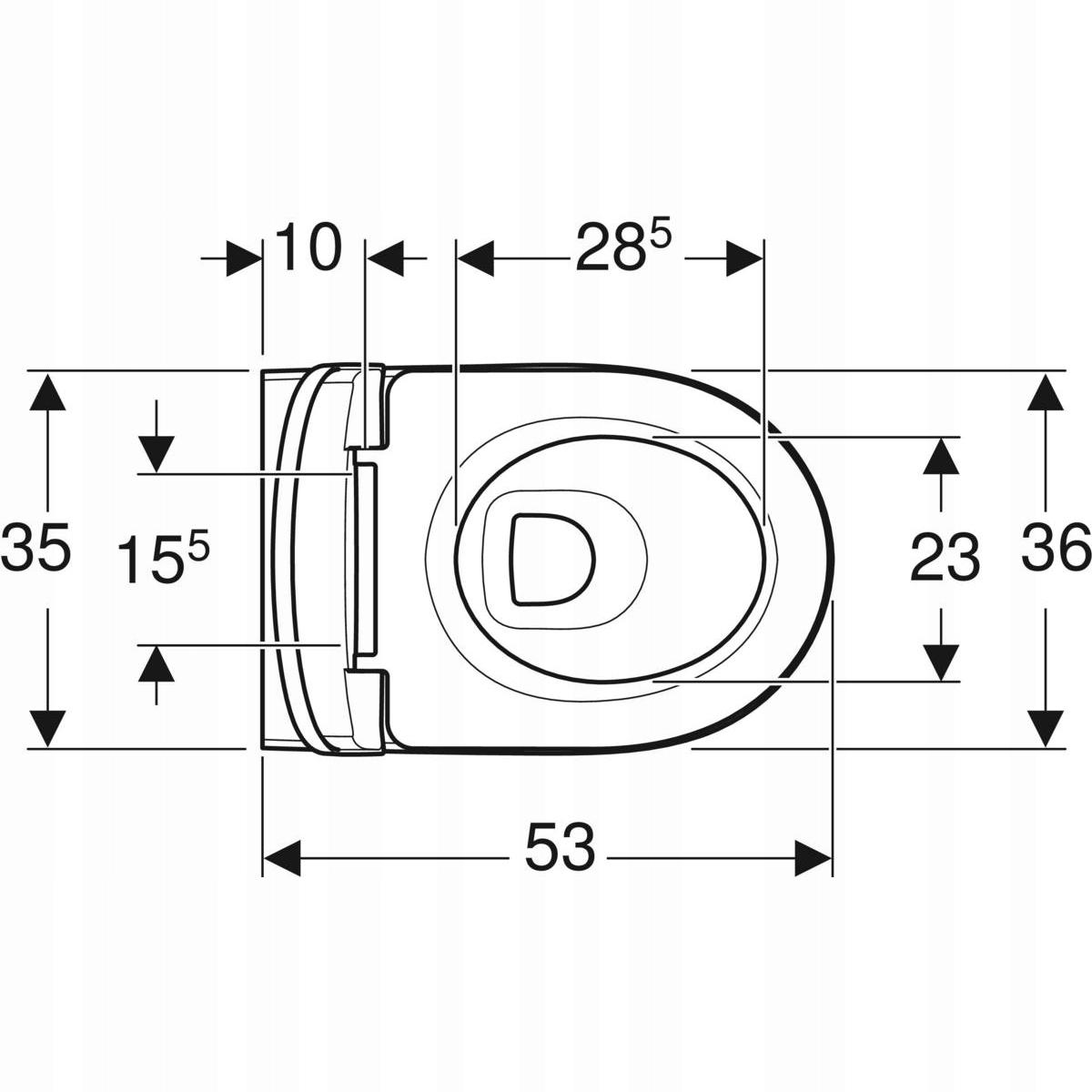 GEBERIT Miska wisząca WC Selnova Premium z deską sedesową wolne opadanie