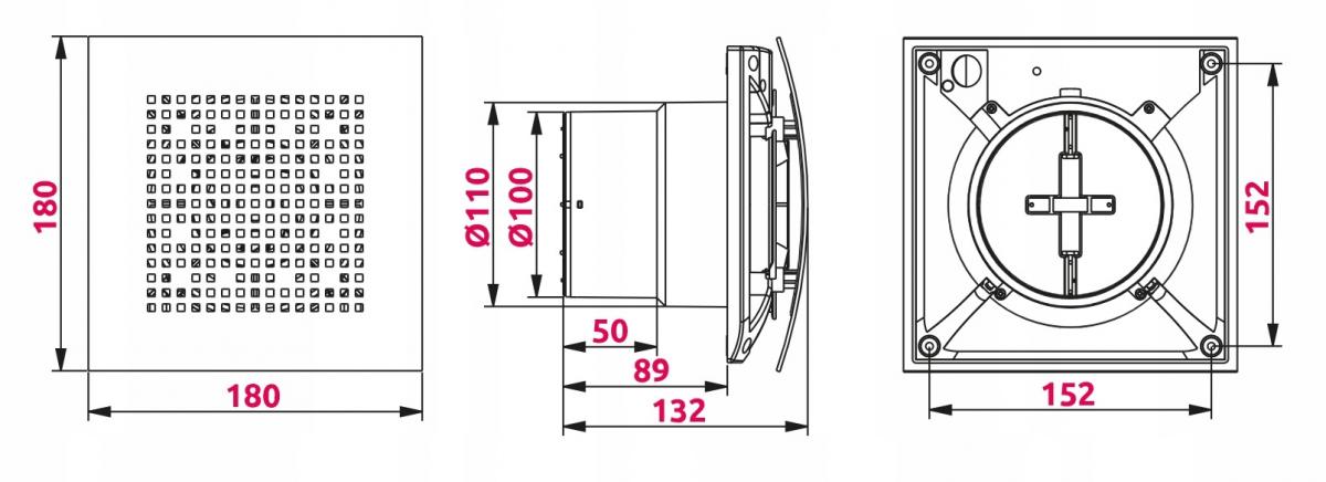 AWENTA Wentylator wyciąg VECCO WV100T - timer