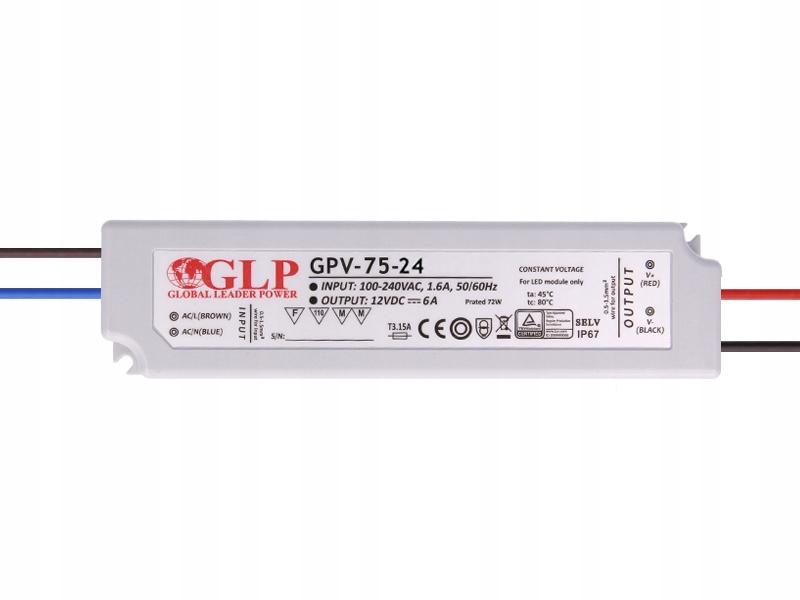 MPL POWER GLP zasilacz LED 24V 3A 75W