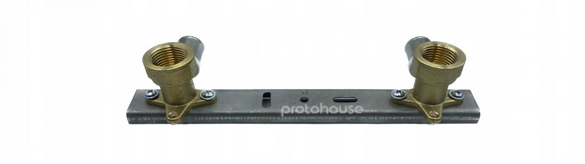 ONNLINE Płytka montażowa 150mm z kolankami press GW 16mm x 1/2 Onnline