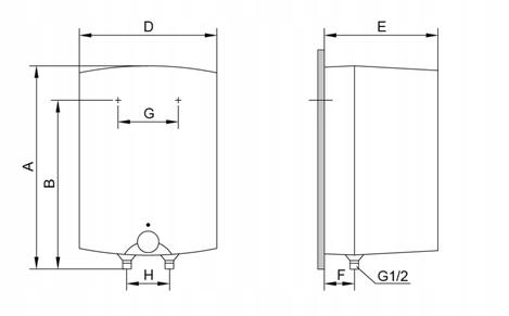 Podgrzewacz przepływ Biawar GT 5 O (MINI) 5L 48h