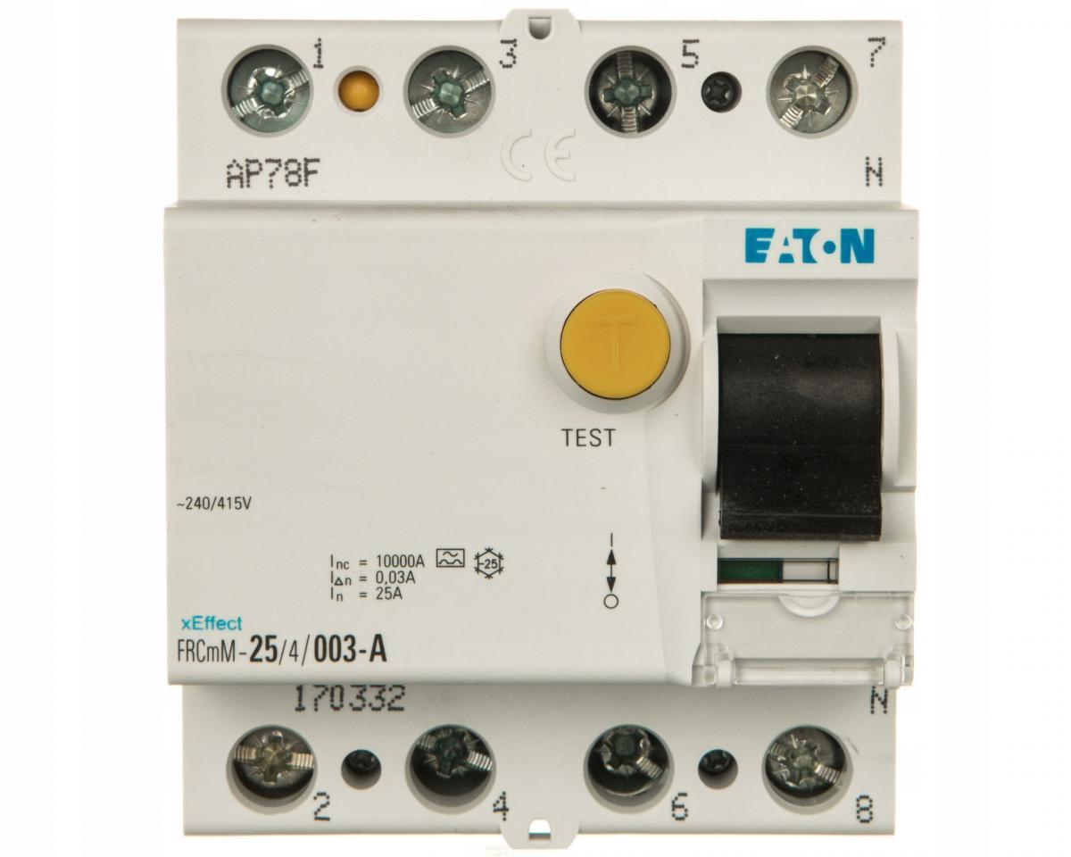 EATON Wyłącznik różnicowoprądowy typ A 4-biegunowy FRCmM-25/4/003-A