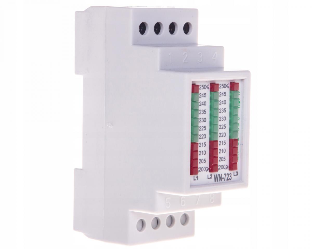F&F Wskaźnik napięcia WN-723 trójfazowy, zakres: 3x200÷250V, 2 moduły