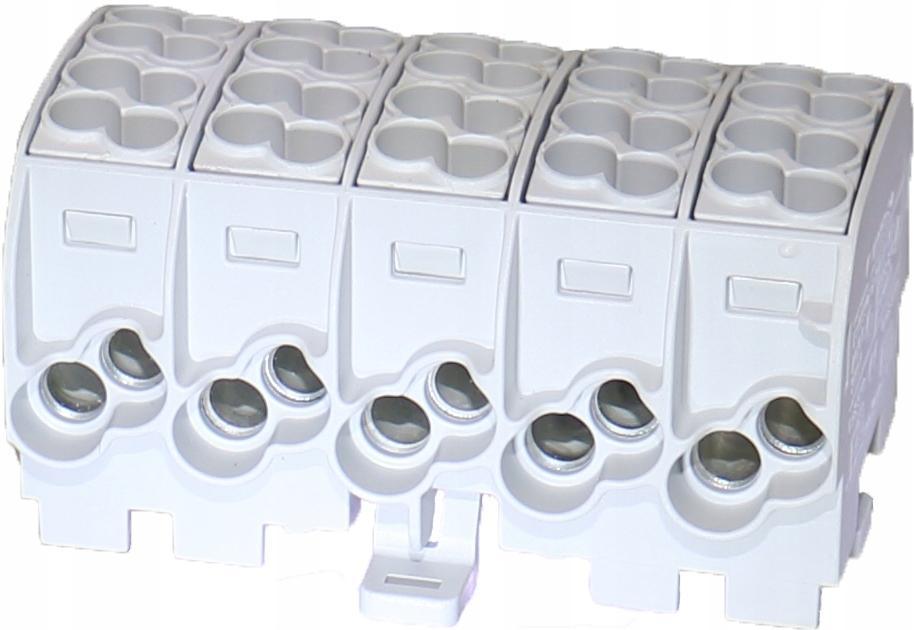 SIMET SCB 25-5X Blok rozdzielczy - odgałęźny Al/Cu 80150 SIMBLOCK szary