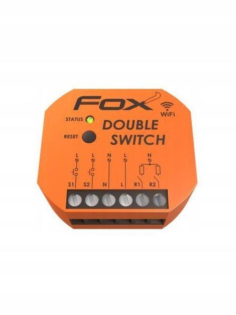 F&F 2KANAŁOWY PRZEKAŹNIK Wi-Fi 230V DOUBLE SWITCH FOX