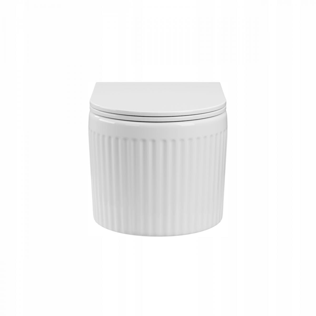 INVENA MISKA WC PODWIESZANA, QFS, GLAMOUR INVENA TREND RYFL DESK WOLNOOP