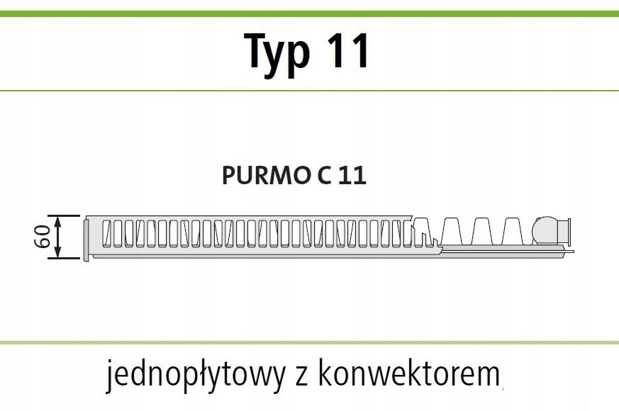 Grzejnik stalowy PURMO C11 900x900 C 11 BOCZNY 48h