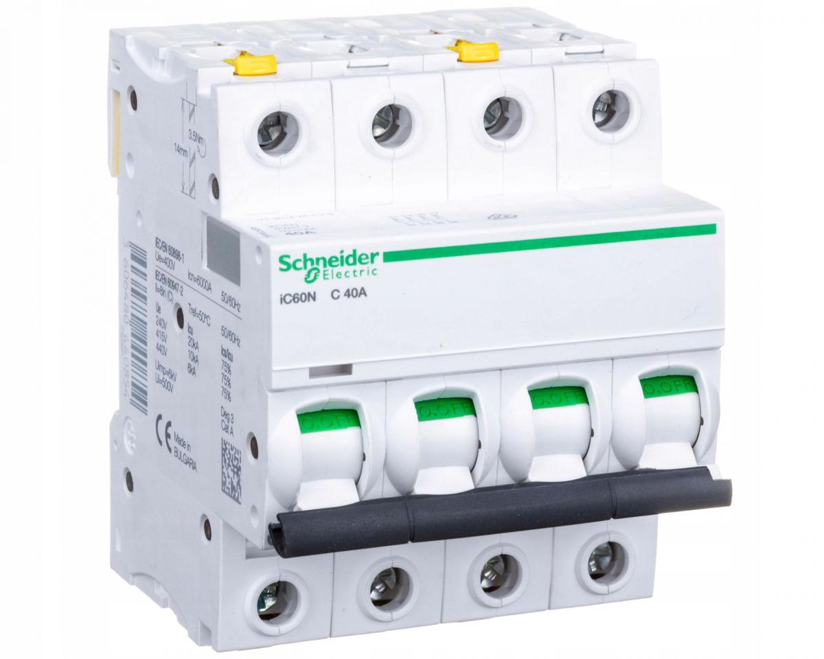 SCHNEIDER ELECTRIC Wyłącznik nadprądowy iC60N-C40-4 C 40A 4-biegunowy