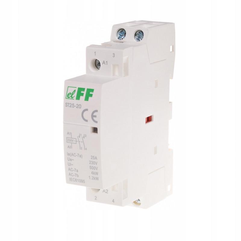 Stycznik modułowy styki 2NO I=25A napięcie cewki U=230V AC 1 moduł ONNLINE