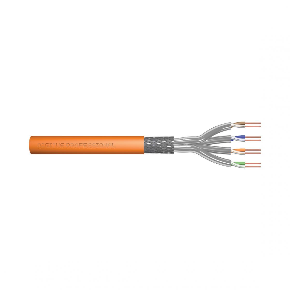 Kabel teleinformatyczny S/FTP Kat.7 4x2xAWG23/1, CPR:Dca , drut miedziany,