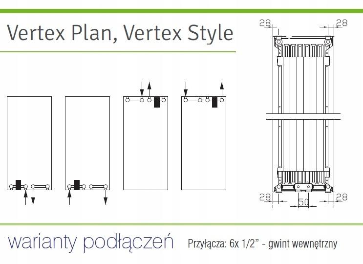 Grzejnik STELRAD VP 22 2000x600 VERTEX PLAN Pionowy 48h