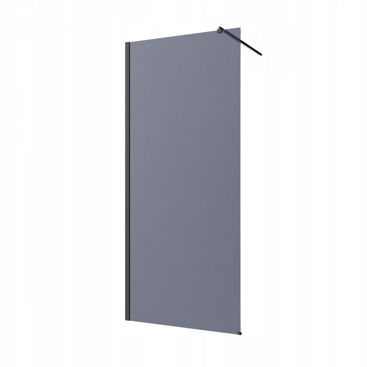 INVENA KABINA WALK-IN II TREND 80X200CM GRAFIT 8MM SHINY-GLASS CZARNY