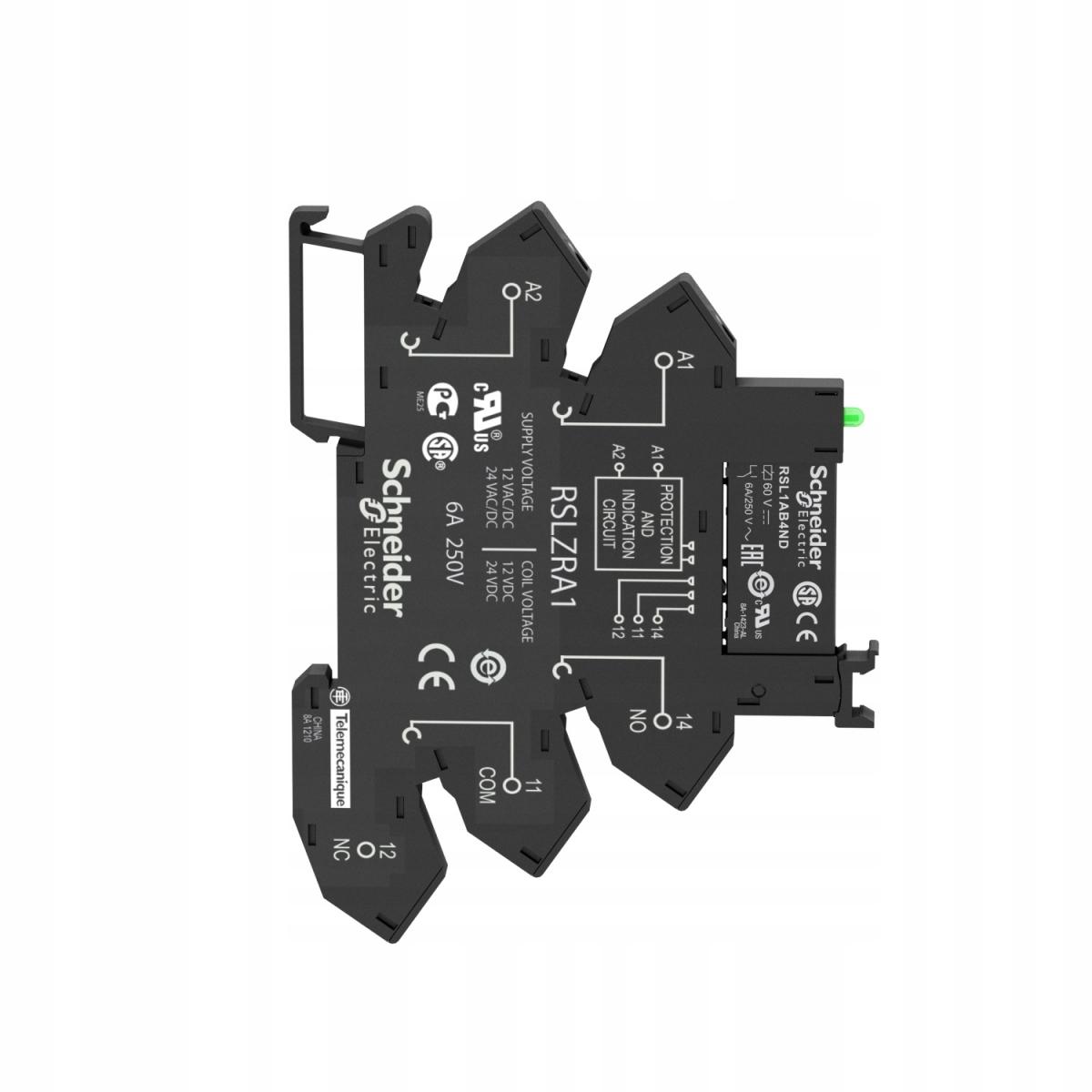SCHNEIDER ELECTRIC Przekaźnik interfejsowy z LED, 1 styk C/O, 24V DC, 6A