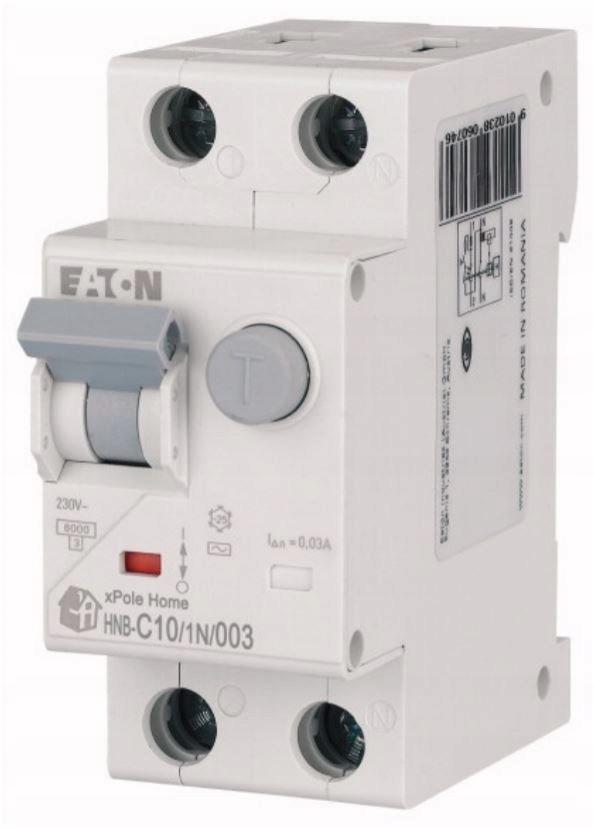EATON Wyłącznik kombinowany 6kA typ AC HNB-C10/1N/003
