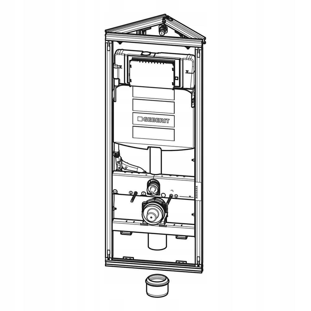 Stelaż podtynkowy narożny do WC GEBERIT Sigma H114 330 x 510 mm